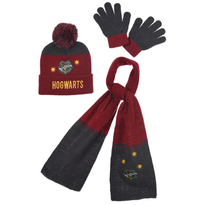 Harry Potter Hogwarts Kinder Jugend 3tlg Winter Set Mütze plus Schaal Handschuhe - Ansicht 2