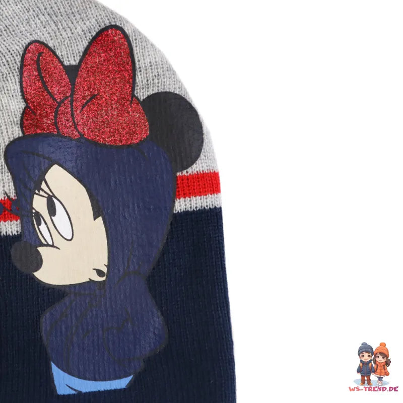 Disney Minnie Maus 2teiliges Set Kinder Herbst Wintermütze plus Loop - WS-Trend.de