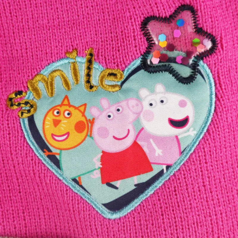 Peppa Wutz Pig Mieze Molly Luzie Locke Kinder Wintermütze Mütze Bommelmütze - WS-Trend.de