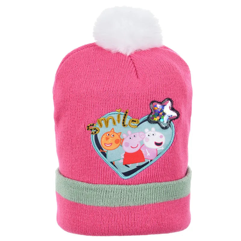 Peppa Wutz Pig Mieze Molly Luzie Locke Kinder Wintermütze Mütze Bommelmütze - WS-Trend.de