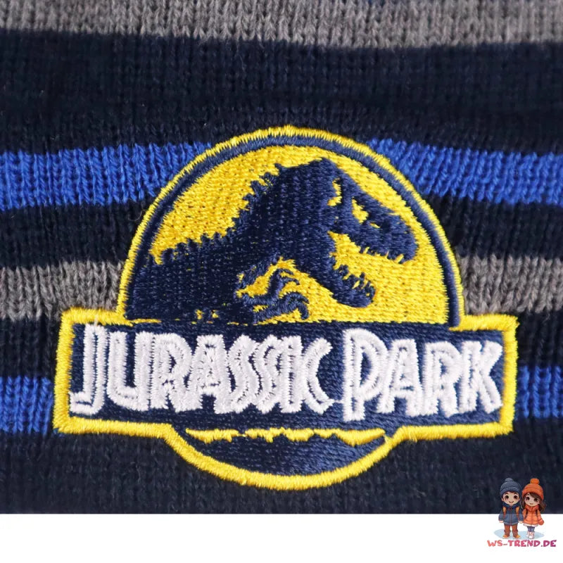 Jurassic World Dinosaurier Dino Kinder Herbst Wintermütze mit Handschuhe - WS-Trend.de 52 54