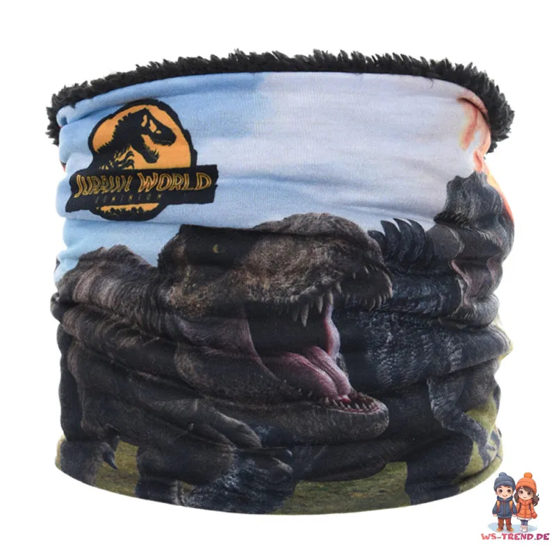 Jurassic World Dinosaurier Dino Kinder Herbst Wintermütze mit Loop Snood - WS-Trend.de 52 54