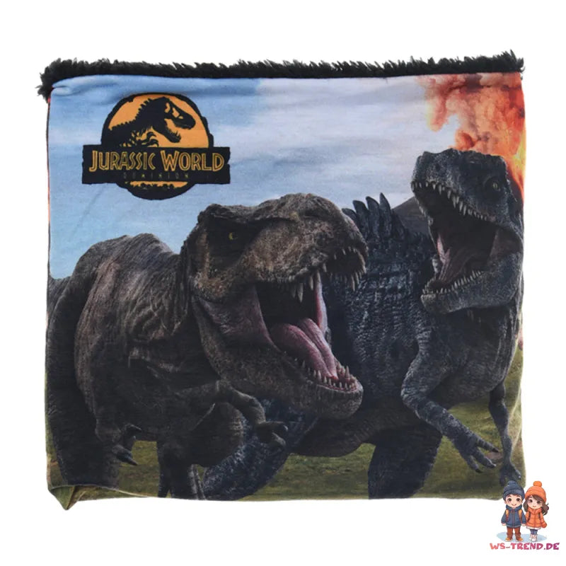 Jurassic World Dinosaurier Dino Kinder Herbst Wintermütze mit Loop Snood - WS-Trend.de 52 54