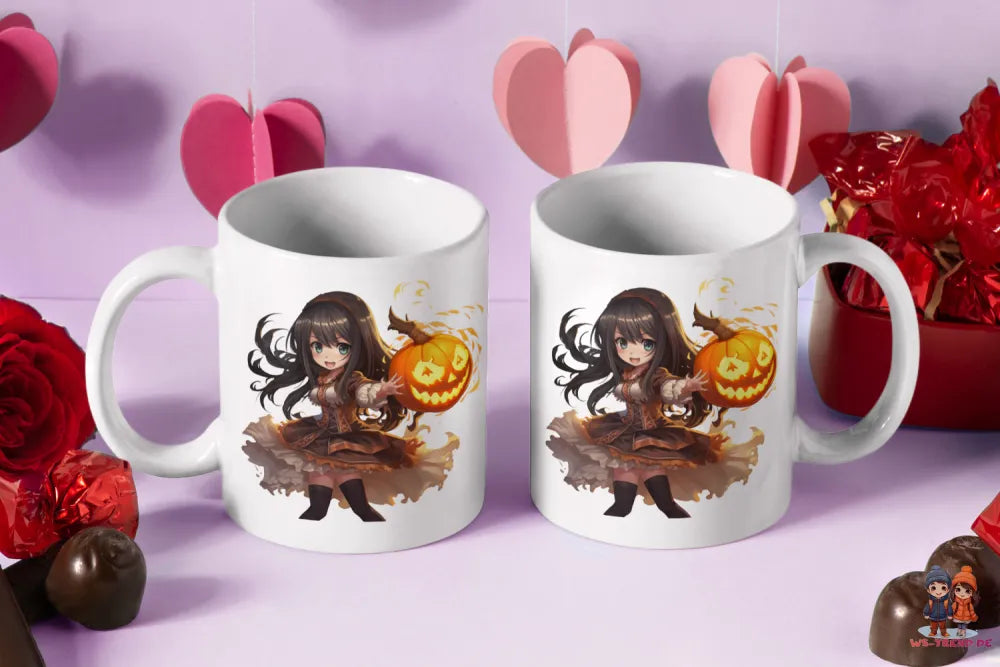 Anime Girl Halloween Kaffeetasse Teetasse Tasse Geschenkidee - WS-Trend.de Geschenk 330 ml
