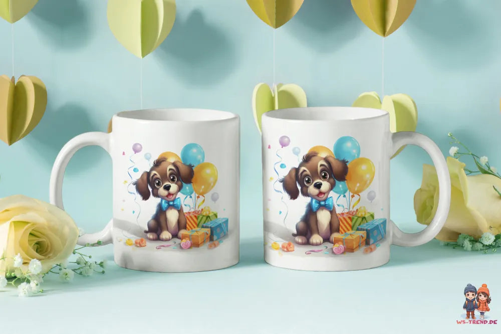 Süßer Hund Hündchen Kinder Teetasse Tasse Geschenkidee 330 ml - WS-Trend.de