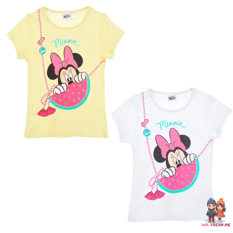 Disney Minnie Maus Smile Mädchen Kinder kurzarm T-Shirt Top - WS-Trend.de 98-128 Baumwolle