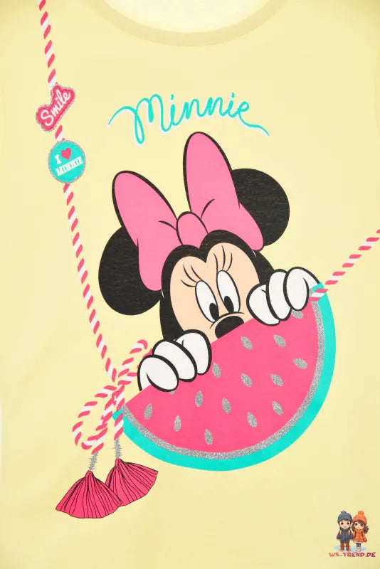 Disney Minnie Maus Smile Mädchen Kinder kurzarm T-Shirt Top - WS-Trend.de 98-128 Baumwolle