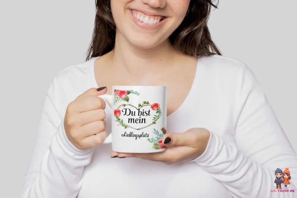 Du bist mein Lieblingsplatz Valentinstag Kaffeetasse Teetasse Tasse Geschenkidee - WS-Trend.de