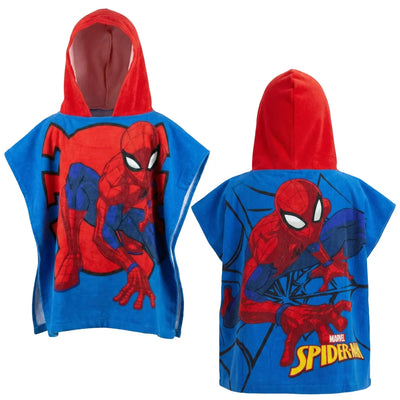 Marvel Spiderman Kinder Mikrofaser Poncho Badeponcho mit Kapuze - WS-Trend.de