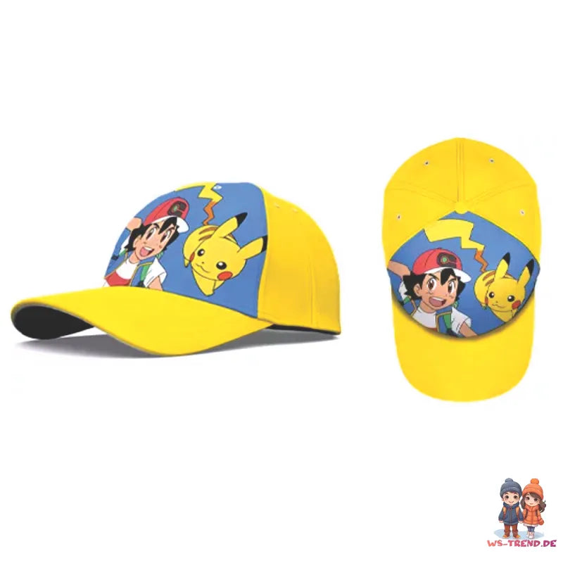 Pokemon Pikachu Ash Ketchum Kinder Basecap Baseball Kappe Mütze - WS-Trend.de 52-54