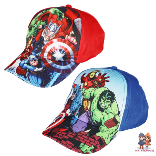 Marvel Avengers - Kinder Jungen Baseball Kappe Basecap - WS-Trend.de Mütze Thor Ironman Hulk 54 56
