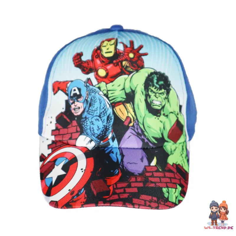 Marvel Avengers - Kinder Jungen Baseball Kappe Basecap - WS-Trend.de Mütze Thor Ironman Hulk 54 56