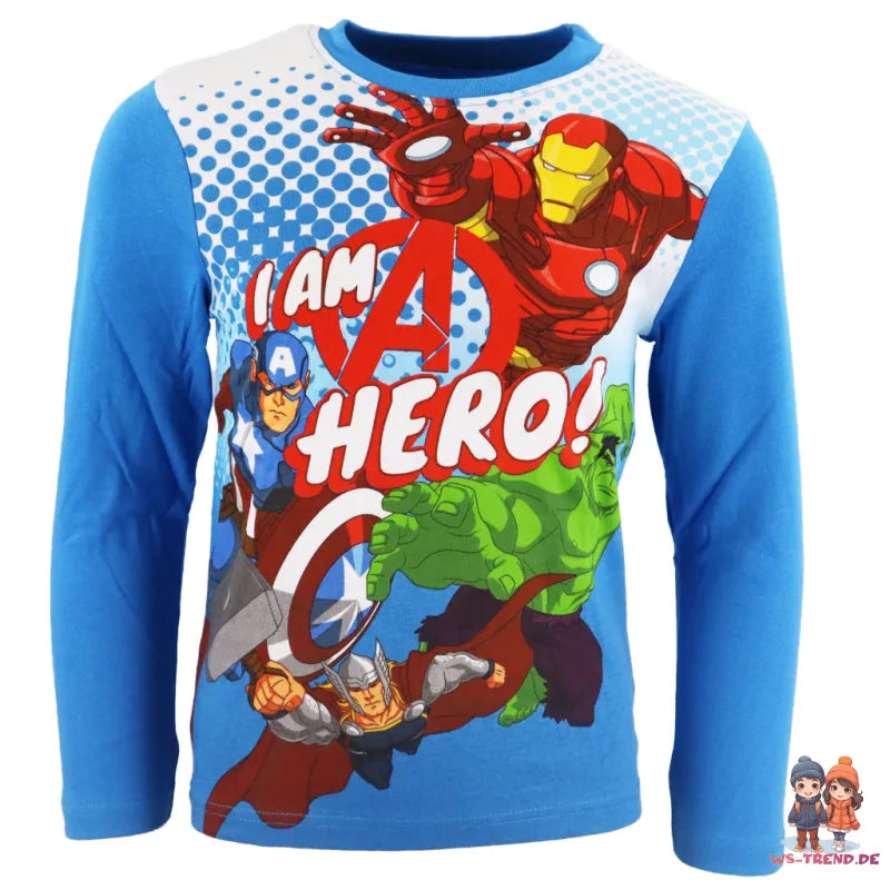 Marvel Avengers Kinder Schlafanzug Pyjama lang - WS-Trend.de Jungen Sleepwear 104-134
