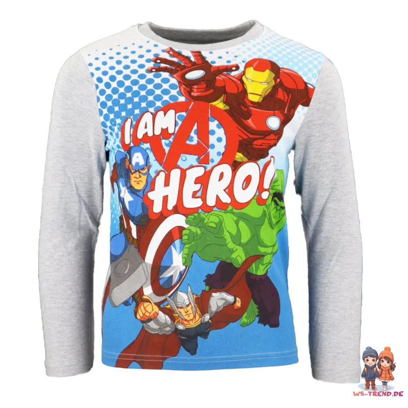 Marvel Avengers Kinder Schlafanzug Pyjama lang - WS-Trend.de Jungen Sleepwear 104-134