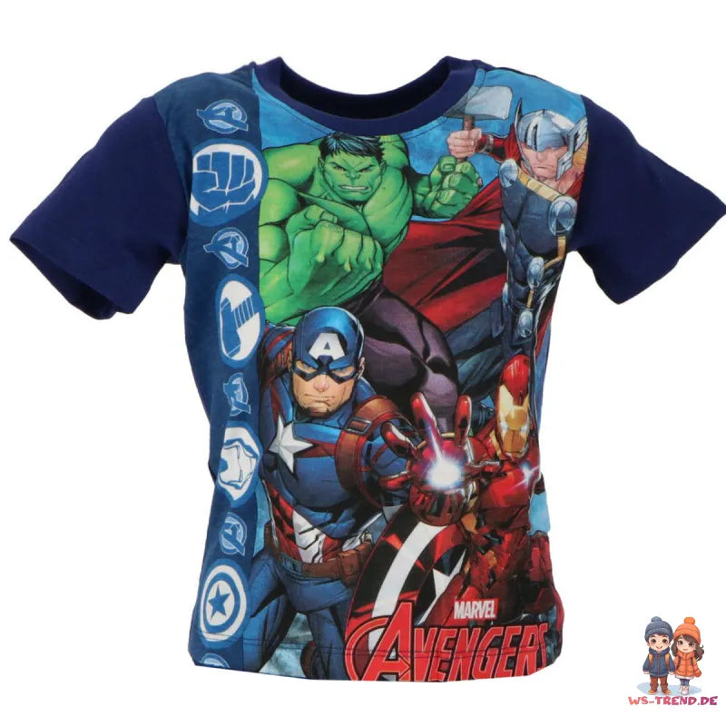 Marvel Avengers Sommerset Shorts plus T-Shirt - WS-Trend.de Gr. 98 bis 128 100% Baumwolle
