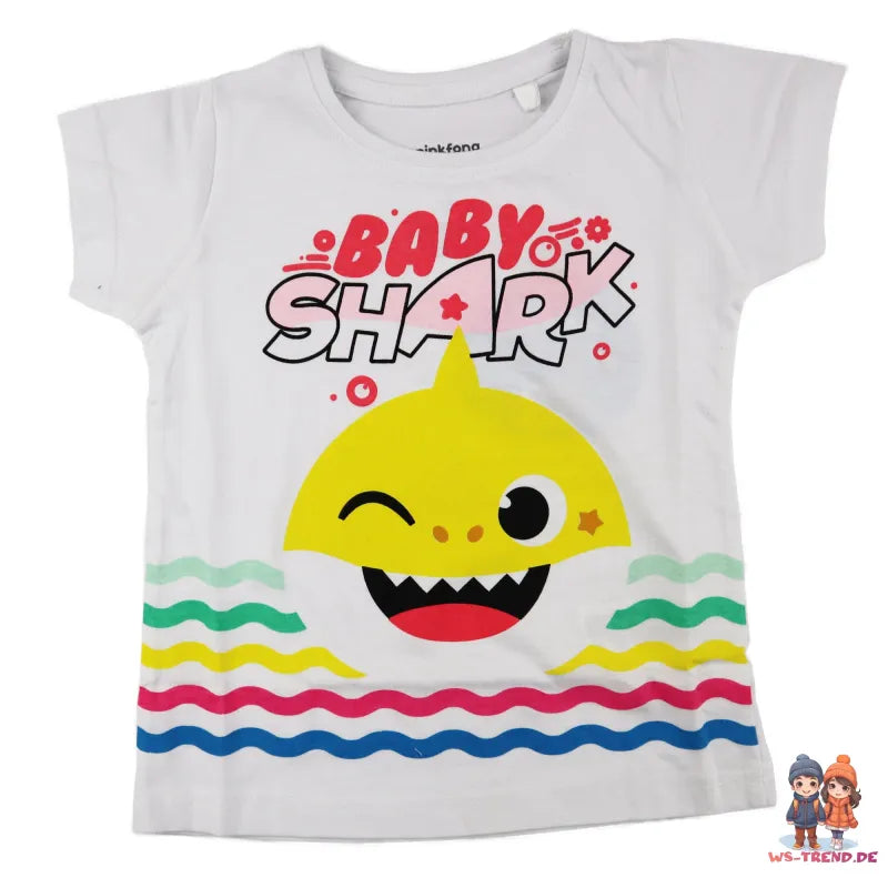 Baby Shark Hai Kinder Mädchen Schlafanzug - WS-Trend.de Pyjama kurz 92-116 100% Baumwolle
