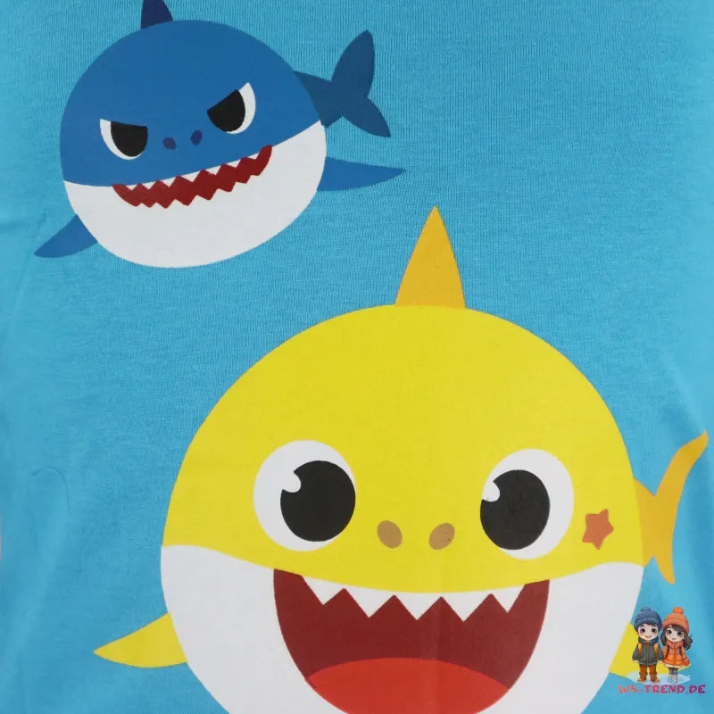 Baby Shark Hai Kinder Langarmshirt - WS-Trend.de Jungen langarm Shirt 92-116 100% Baumwolle