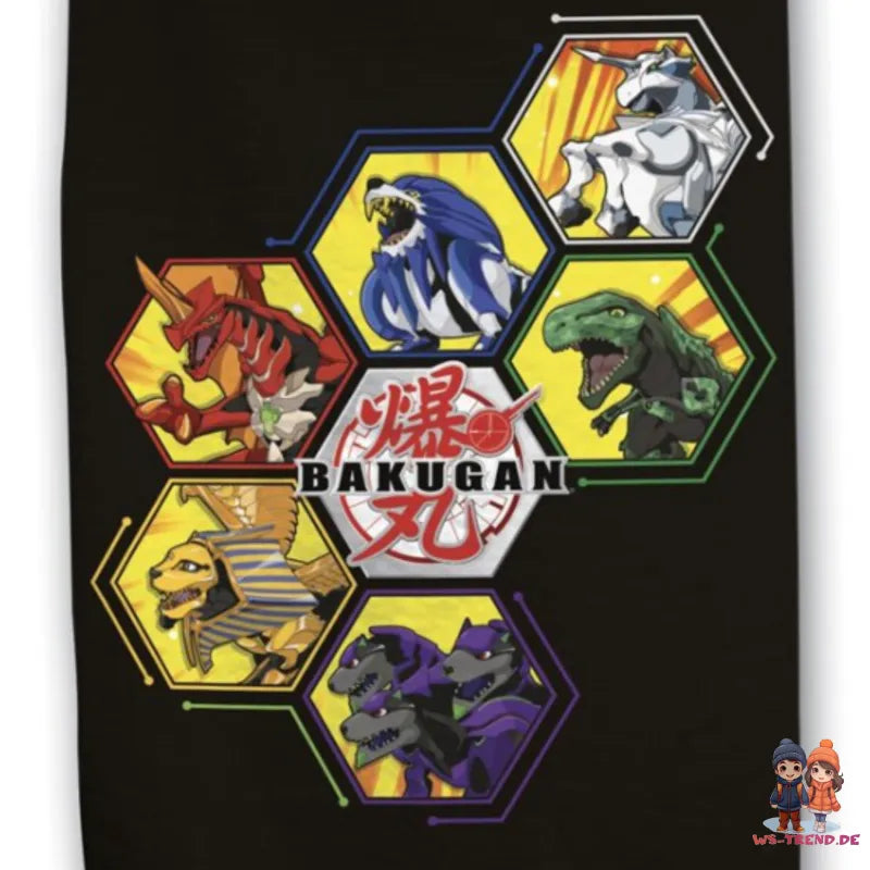 Bakugan Anime Badetuch Strandtuch 70x140cm - WS-Trend.de - Handtuch Badehandtuch XXL 70x140 Baumwolle