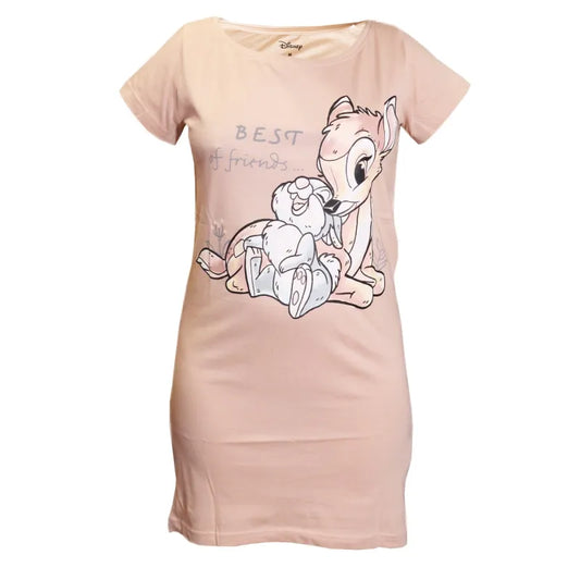 Disney Bambi Klopfer Damen kurzarm Schlafshirt Nachthemd - WS-Trend.de XS-XL Baumwolle