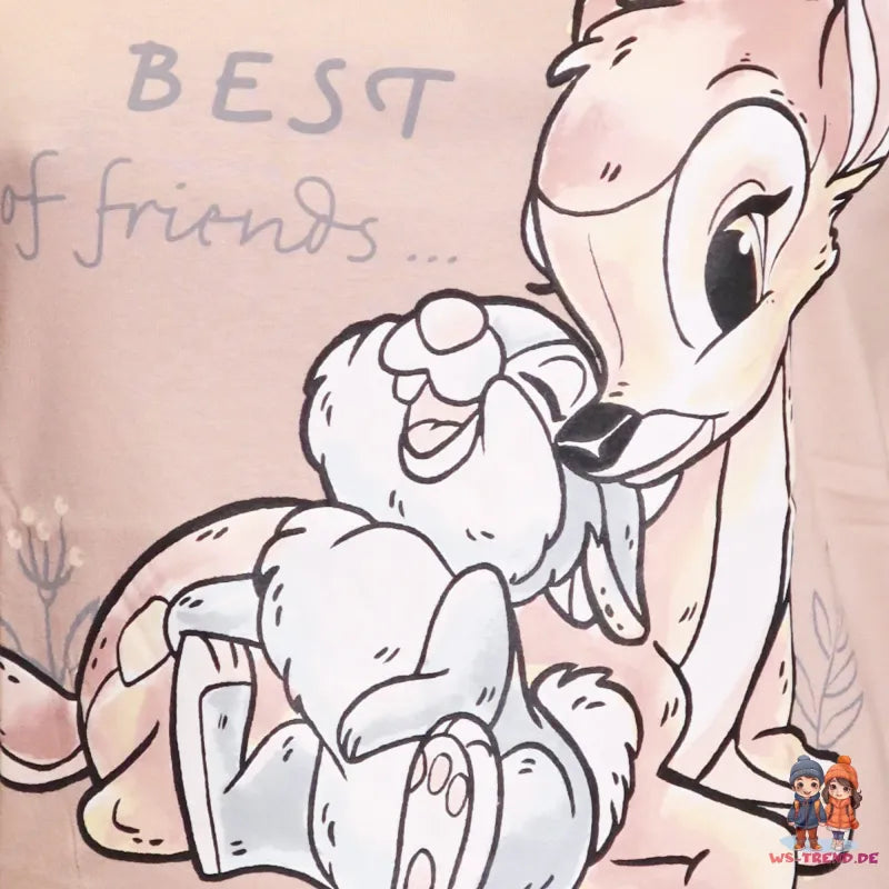 Disney Bambi Klopfer Damen kurzarm Schlafshirt Nachthemd - WS-Trend.de XS-XL Baumwolle