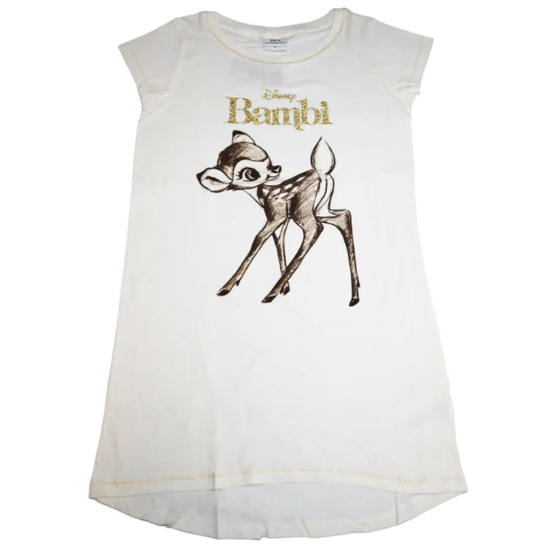 Disney Bambi Damen kurzarm Schlafshirt Nachthemd - WS-Trend.de S-XL 100% Baumwolle