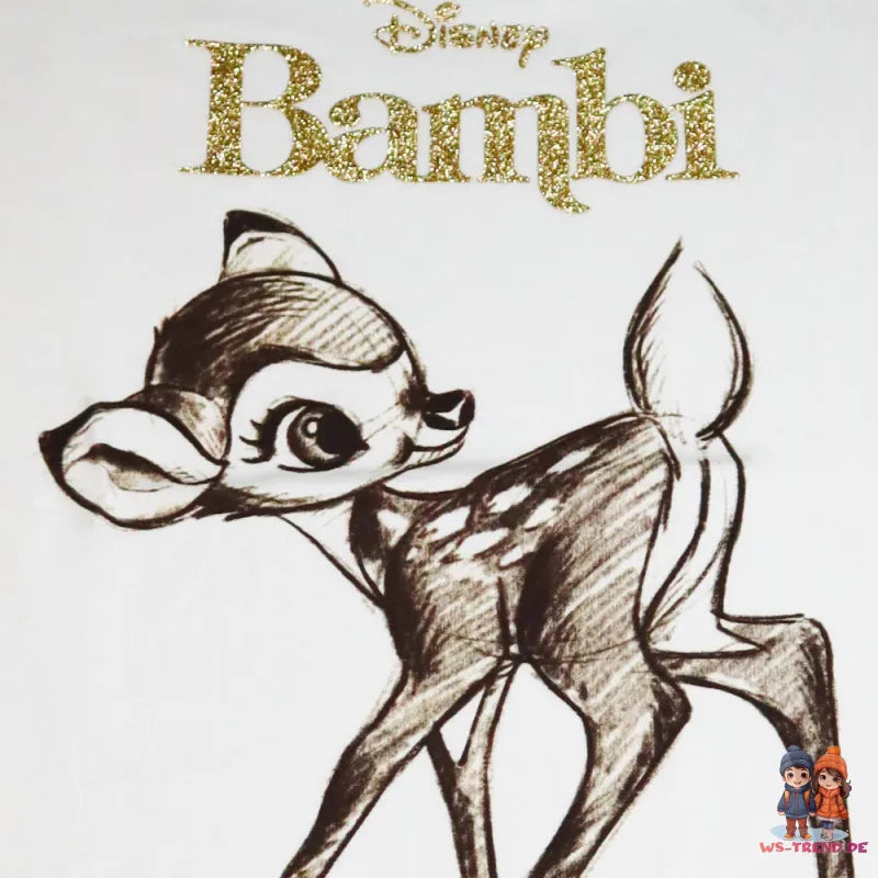 Disney Bambi Damen kurzarm Schlafshirt Nachthemd - WS-Trend.de S-XL 100% Baumwolle