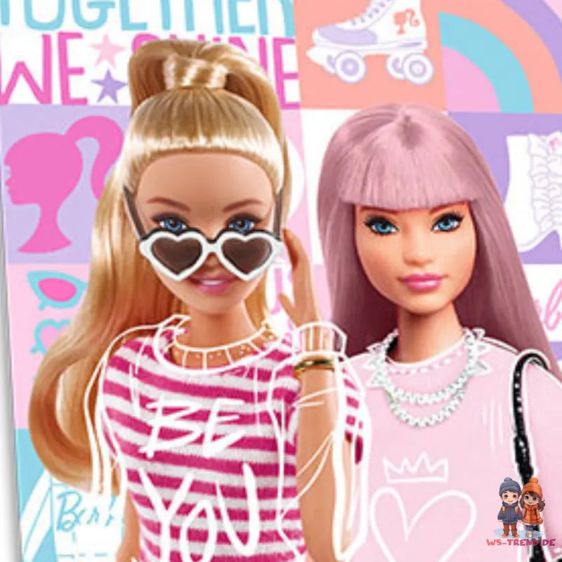 Barbie and Friends Badetuch Strandtuch 70x140 cm 100% Baumwolle - WS-Trend.de XXL