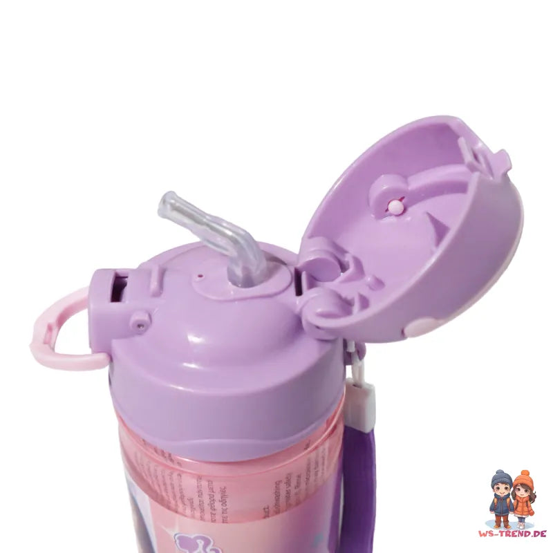 Barbie Kinder Sport Wasserflasche Trinkflasche Flasche Trinkhalm Griff 350 ml - WS-Trend.de