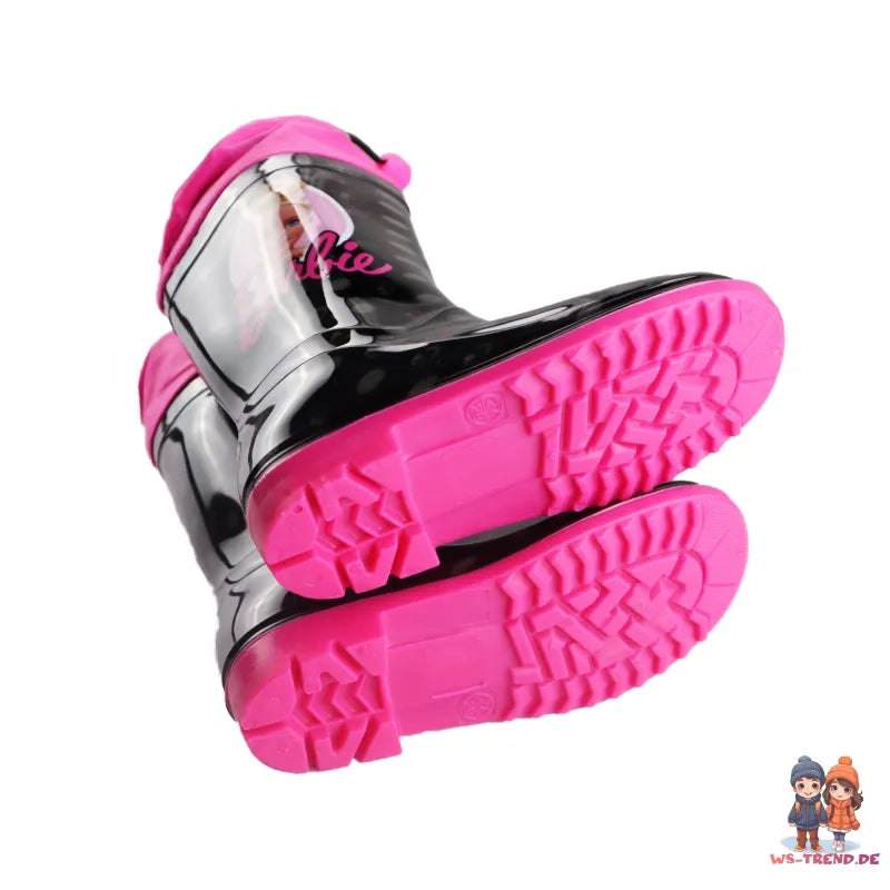 Barbie Kinder Mädchen Gummistiefel Regenstiefel - WS-Trend.de Stiefel 25-34 Schwarz Zugband