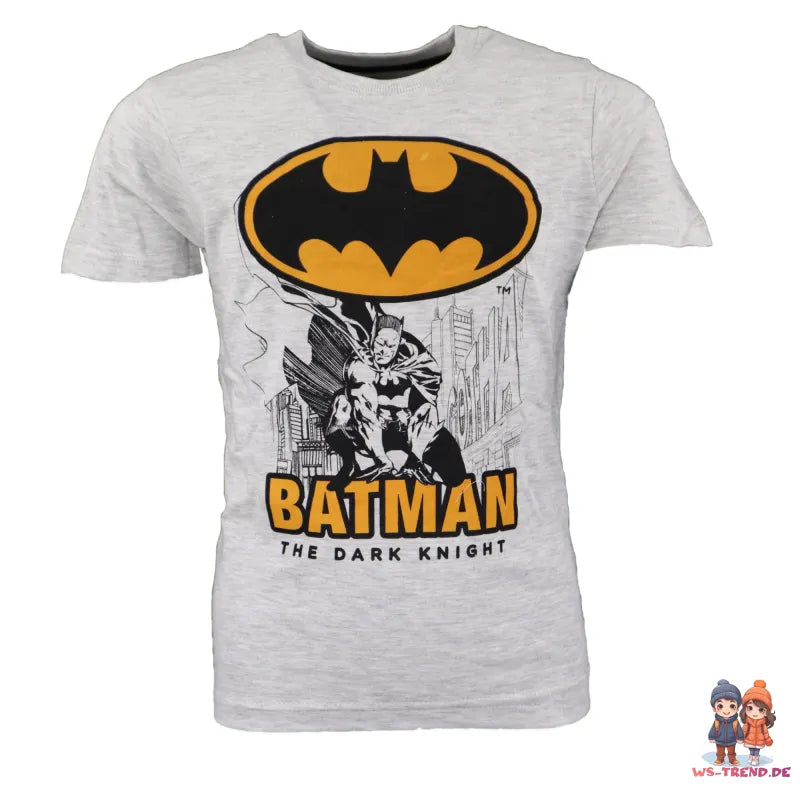 DC Comics BATMAN Kinder kurzarm Pyjama - WS-Trend.de Batman kurz Schlafanzug 104 bis 134 Weiß Grau