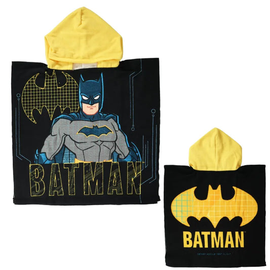 DC Comic Batman Kinder Jungen Mikrofaser Poncho Badeponcho - WS-Trend.de 55x55 cm