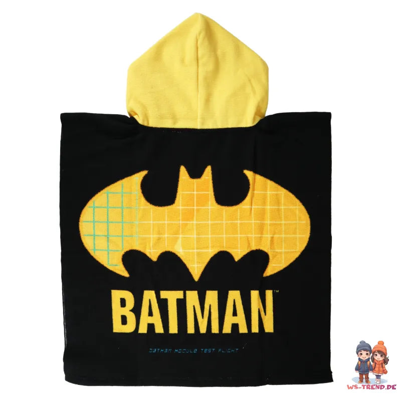 DC Comic Batman Kinder Jungen Mikrofaser Poncho Badeponcho - WS-Trend.de 55x55 cm