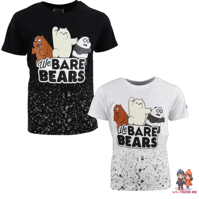 We Bare Bears – Bären wie wir Jugend kurzarm T Shirt WS Trend.de 134 164 Baumwolle