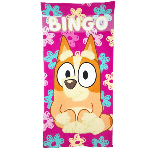 Kinderserie Bluey Bingo Kinder Strandtuch Handtuch Badetuch 70 x 140 cm WS Trend.de