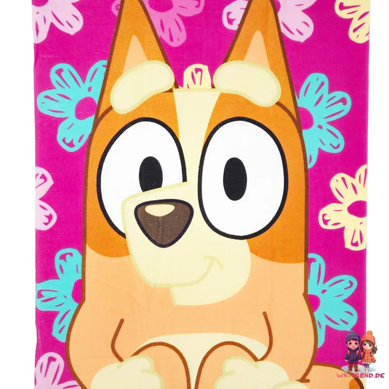 Kinderserie Bluey Bingo Kinder Strandtuch Handtuch Badetuch 70 x 140 cm WS Trend.de