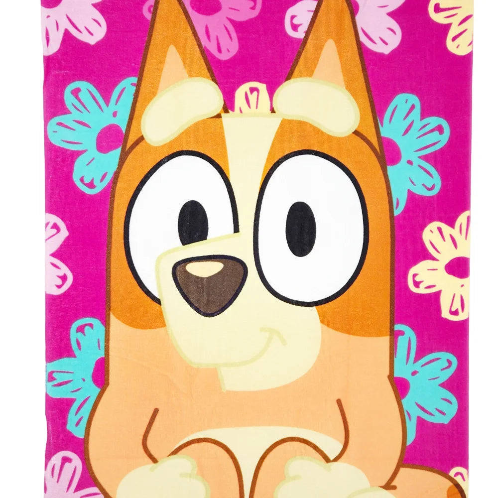Kinderserie Bluey Bingo Kinder Strandtuch Handtuch Badetuch 70 x 140 cm - WS-Trend.de