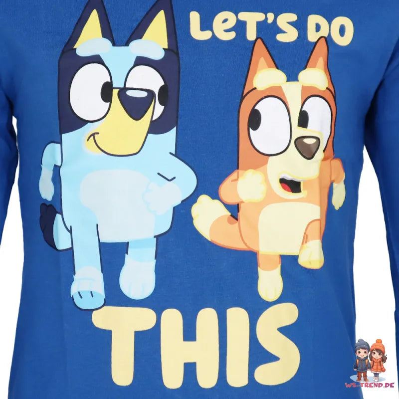 Bluey Bingo Kinder Langarmshirt langarm Shirt - WS-Trend.de Gr. 92-116 Baumwolle