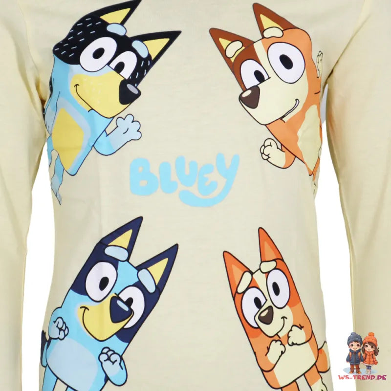 Bluey Bingo Kinder Langarmshirt langarm Shirt - WS-Trend.de Gr. 92-116 Baumwolle