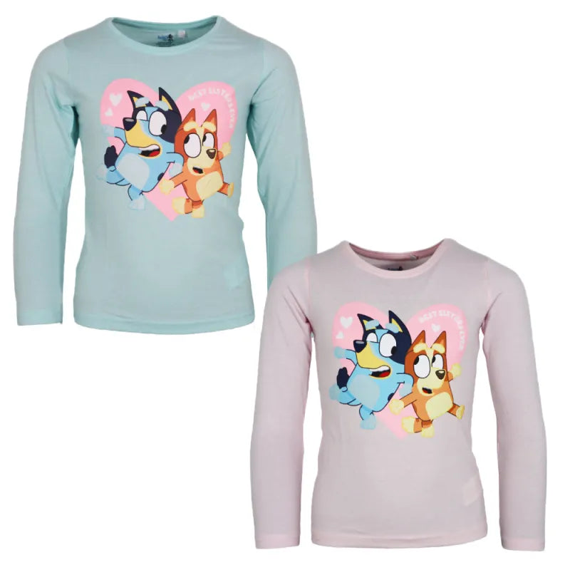 Bluey Bingo Kinder Langarmshirt langarm Shirt - WS-Trend.de Gr. 92-116 Baumwolle