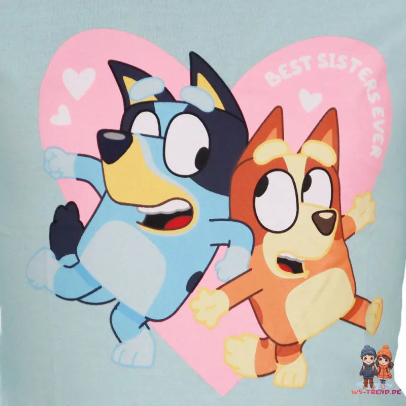 Bluey Bingo Kinder Langarmshirt langarm Shirt - WS-Trend.de Gr. 92-116 Baumwolle