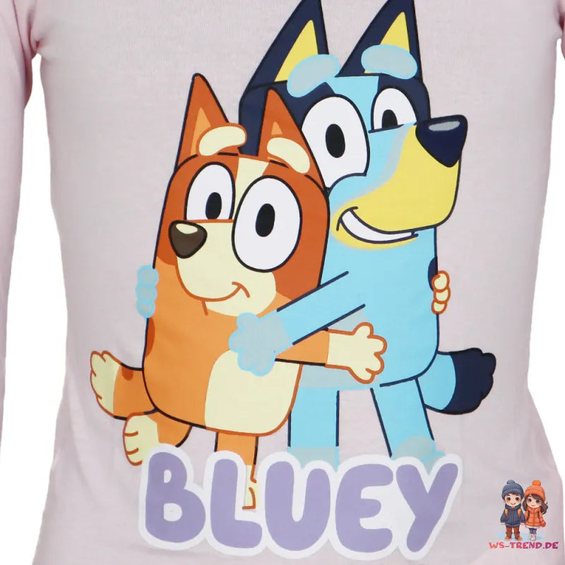 Bluey Bingo Kinder Langarmshirt langarm Shirt - WS-Trend.de Gr. 92-116 Baumwolle