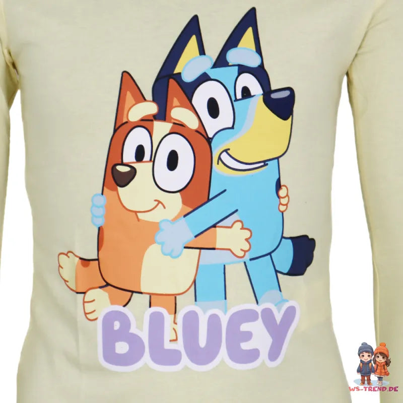 Bluey Bingo Kinder Langarmshirt langarm Shirt - WS-Trend.de Gr. 92-116 Baumwolle
