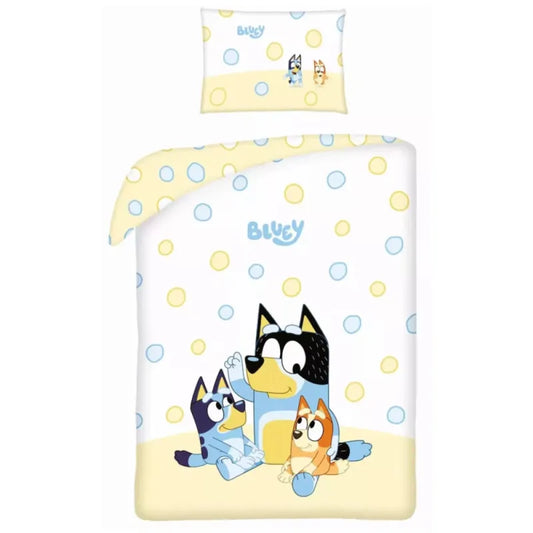 Bluey und Bingo Baby Bettwäsche 2tlg. Set 100x135 40x60 cm 100% Baumwolle - WS-Trend.de