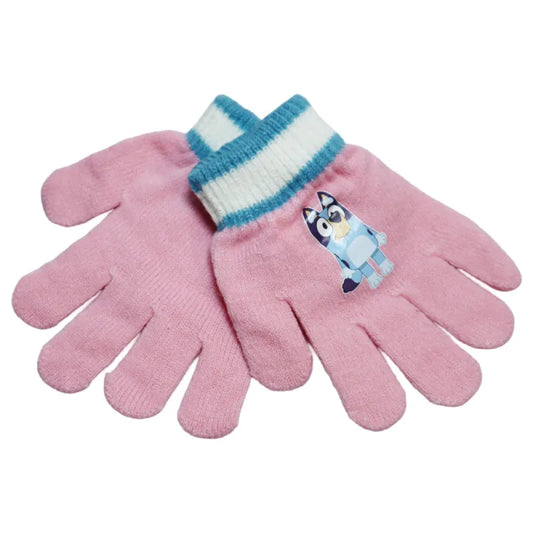 Bluey Kinder Mädchen Handschuhe Fingerhandschuhe Onesize von 4 bis ca. 8 Jahre - WS-Trend.de