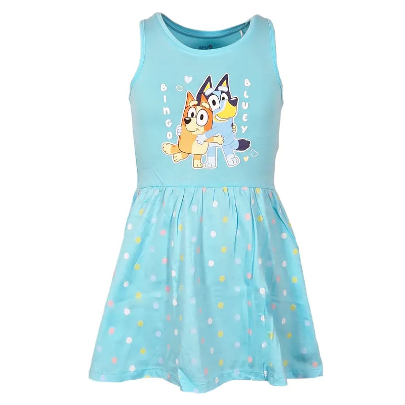 Bluey Bingo Kinder Mädchen kurzarm Kleid Sommerkleid WS Trend.de 92 116 Baumwolle