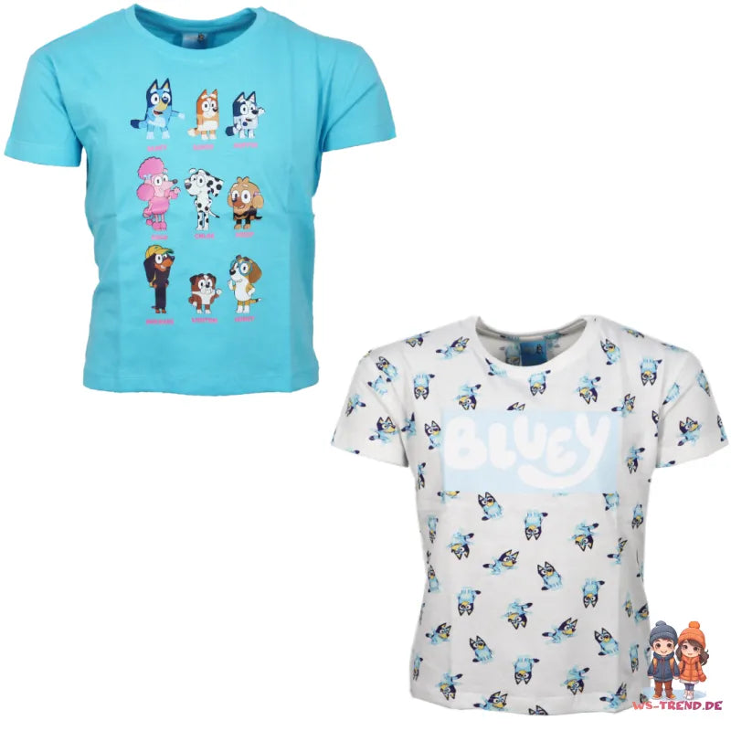Bluey Bingo Kinder Mädchen kurzarm T-Shirt Shirt - WS-Trend.de Größe 92 bis 116 Baumwolle