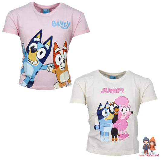 Bluey Bingo Kinder Mädchen kurzarm T-Shirt Shirt - WS-Trend.de Größe 92 bis 116 Baumwolle