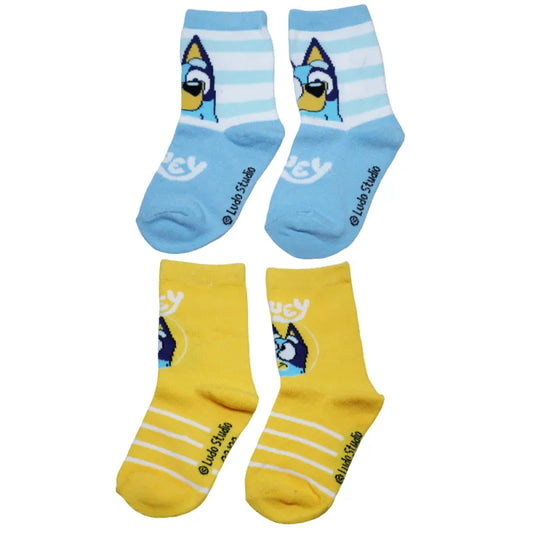Bluey und Binge Kinder Jungen lange Socken Langsocken 2er Pack - WS-Trend.de Gr. 23 bis 34