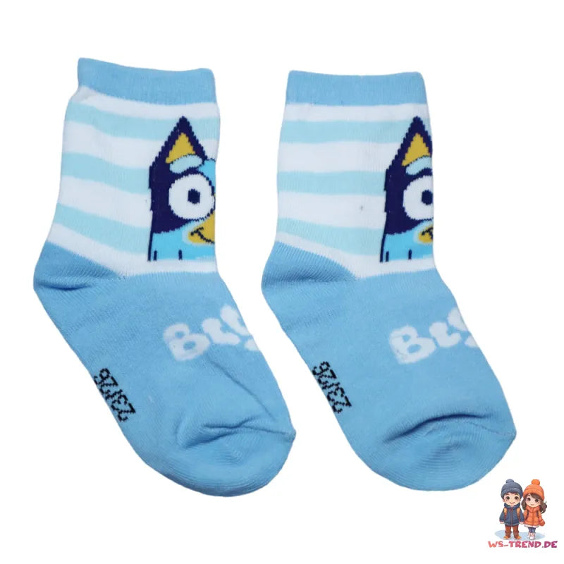 Bluey und Binge Kinder Jungen lange Socken Langsocken 2er Pack - WS-Trend.de Gr. 23 bis 34