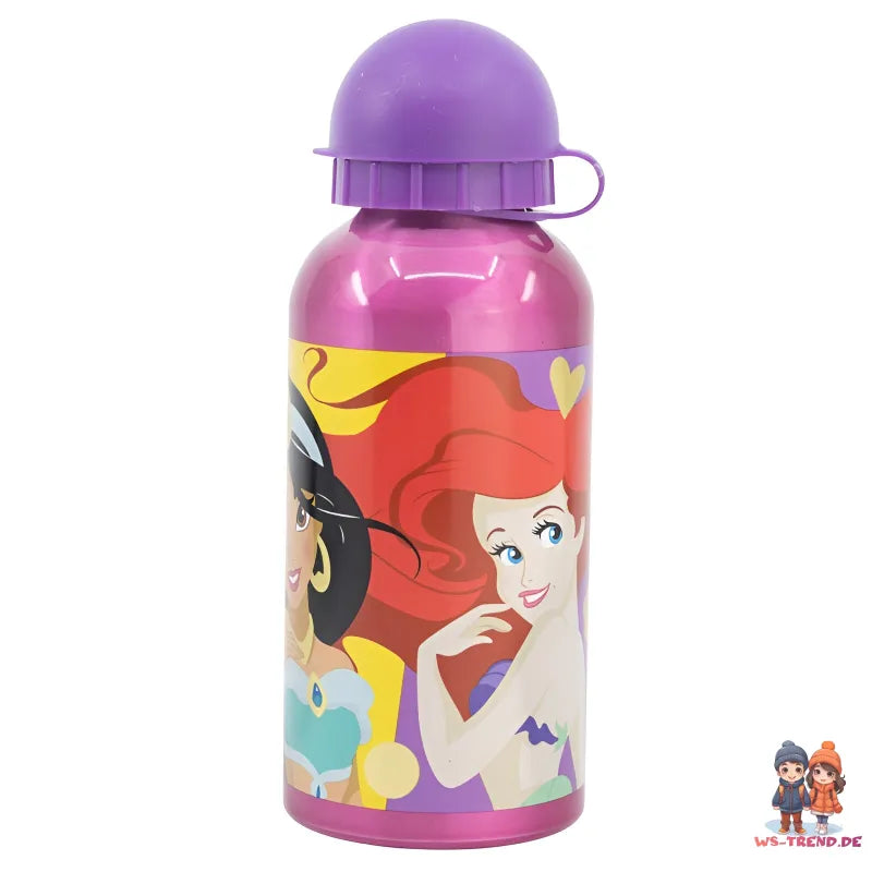 Disney Prinzessinnen Alu Sportflasche Wasserflasche Trinkflasche Flasche 400 ml - WS-Trend.de